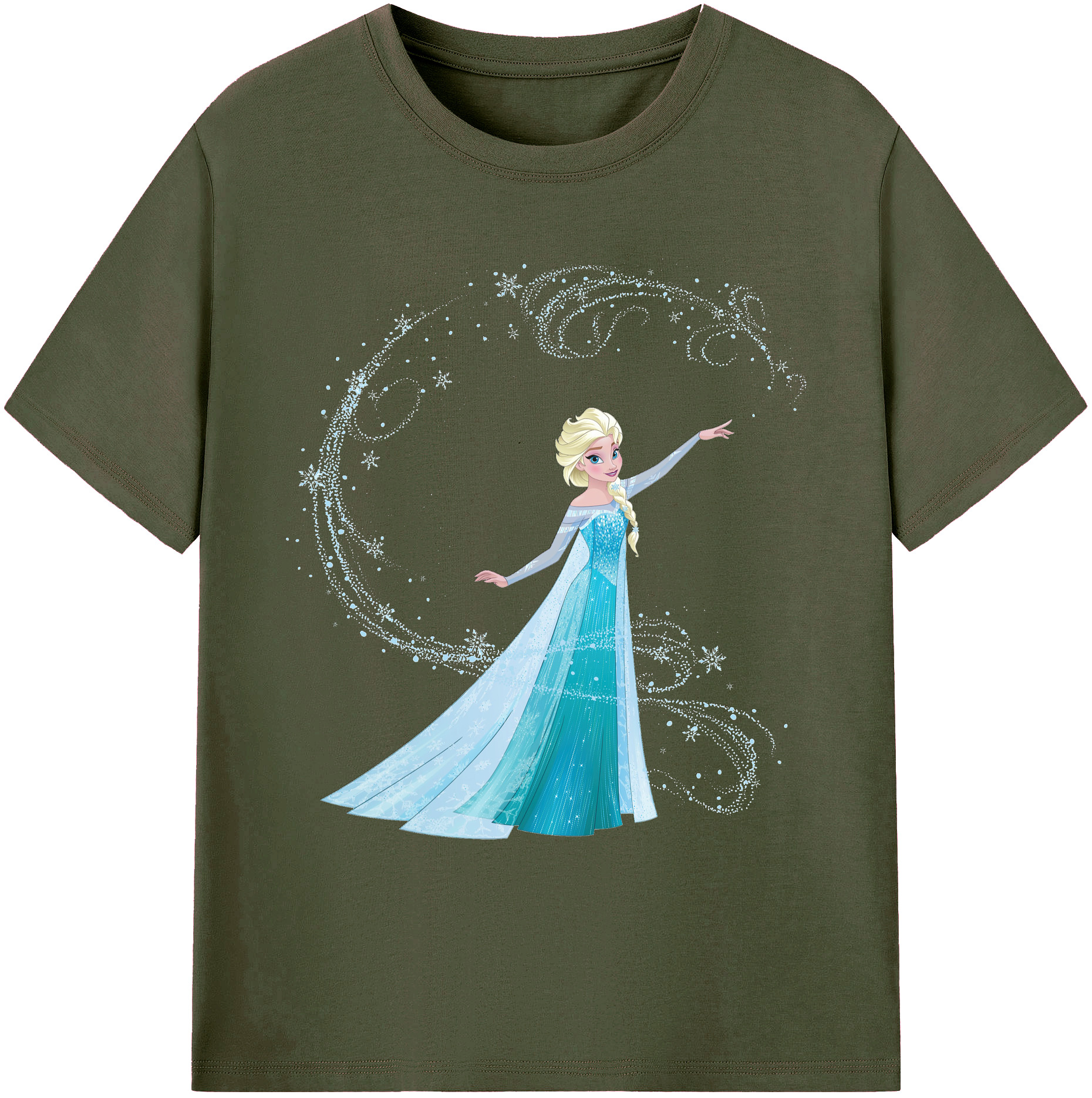 （画像用） アナと雪の女王 アンナ エルサ Frozen Anna Elsa 綿100％ メンズ半袖Tシャツ｜肌触りやわらか＆通気性